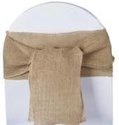 Efavormart 5"x108" | Natural Burlap Chair Sashes Covers, Hessian Fabric Rustic Jute Chair Sashes Covers, Chair Bow - Image 8