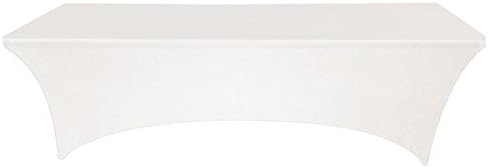 Banquet Tables Pro 6 ft White Stretch Tight Fit Spandex Rectangular Folding Tablecover for 30Wx72Lx30H Folding Patio Tables, Banquet,Party - Image 5