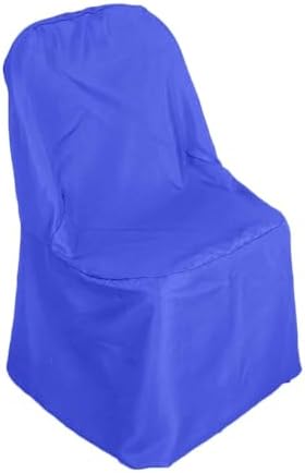 Efavormart 10 Pack Royal Blue Linen Polyester Folding Chair Covers for Dining Chairs Party Wedding Banquet Outdoor Event Catering Slipcovers - Image 7
