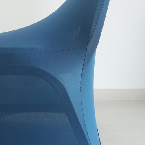 30 80 100Pieces White Wedding Chair Covers Stretch Polyester Spandex for Wedding Party Banquet Seat Covers (Miami Blue, 60PCS) - Image 6