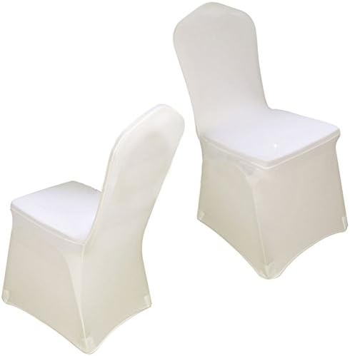 Set of 12Pcs Polyester Spandex Banquet Wedding Party Chair Covers by JMYDecor