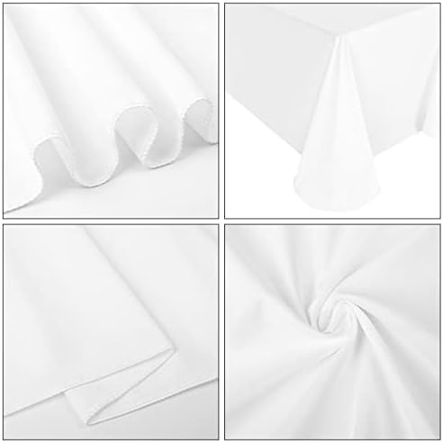 10 Pack White Tablecloths for 6ft Tables-90 x 132 Inch | Polyester Table Cover, Stain and Wrinkle Resistant Washable Fabric Table Cloth, Perfect for Wedding Banquet Parties - Image 9