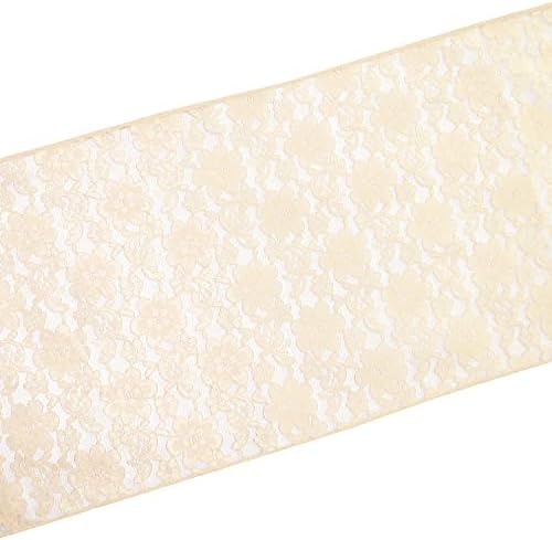 Zen Creative Designs 10 Pack Floral Lace Table Runner Sheer Lace Event Party Wedding Table Decor (12" by 108", Champagne) - Image 2