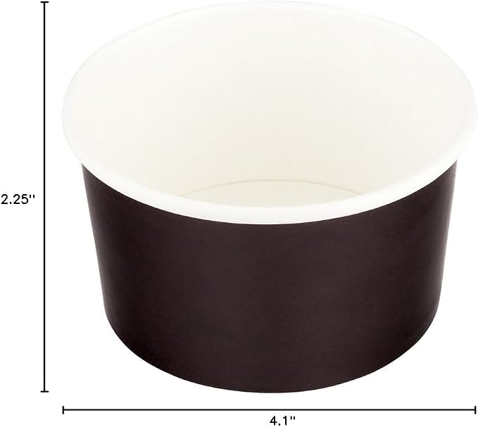 Coppetta 12-Ounce Dessert Cups, 50 Disposable Ice Cream Cups - Lids Sold Separately, Sturdy, Black Paper Frozen Yogurt Bowls, For Hot And Cold Foods, Perfect For Gelato Or Mousse - Restaurantware - Image 7