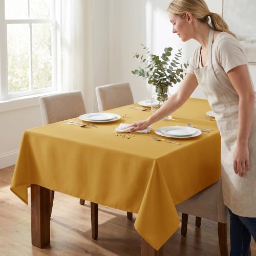 Fitable 6 Pack Gold Tablecloths for Rectangle Tables, 70 x 120 Inch - Image 6