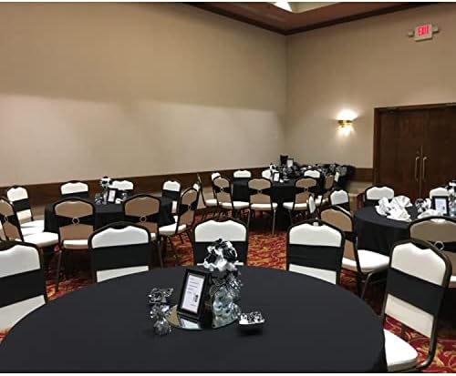 ManMengJi Black Chair Sashes, 50PCS Spandex Sashes Bows, Chair Cover Bands with Buckle Slider for Banquet, Party, Hotel Event Decorations - Image 6