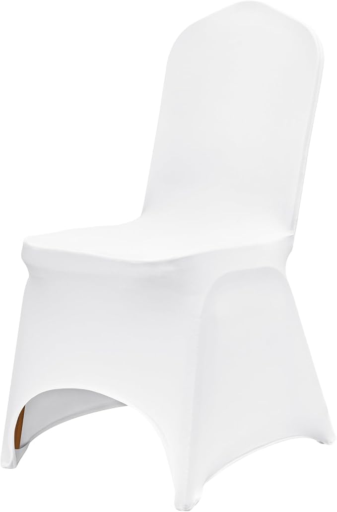 VEVOR 50 Pcs White Chair Covers Polyester Spandex Chair Cover Stretch Slipcovers for Wedding Party Dining Banquet Chair Decoration Covers - Image 9