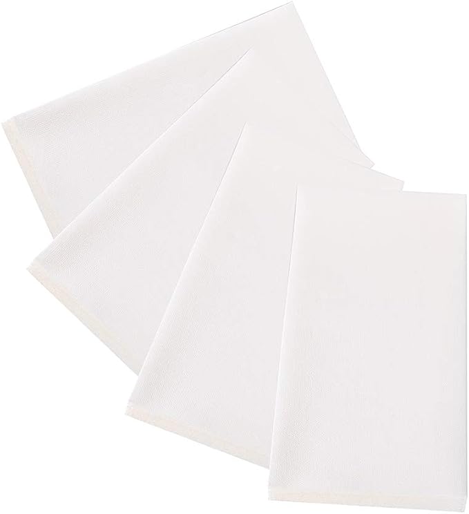 FOCUSLINE 200 Disposable Bathroom Napkins, Linen-Feel Paper Guest Towels, Soft and Absorbent Paper Hand Towels Party Napkins for Bathroom, Kitchen, Dinner, or Event, White, 12" x 17" - Image 8