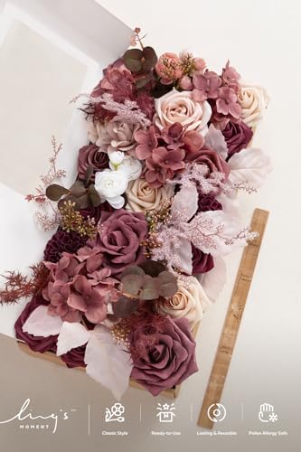 Ling's moment Artificial Pink Flowers Combo, Cinnamon Rose & Cream, Deluxe - Image 6