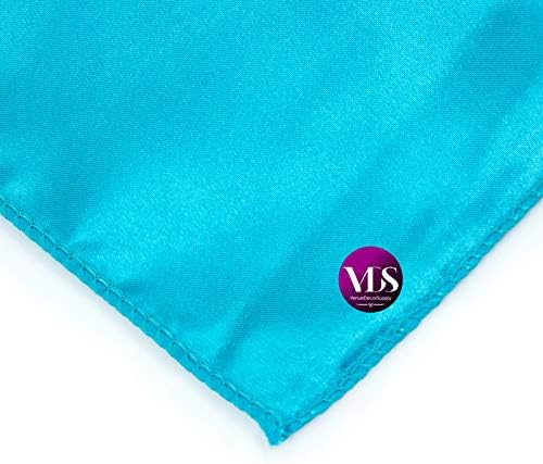 VDS - 75 Pieces | Satin Napkins 20 x 20 Inch Square | Kitchen & Dinner Table Napkins Cloths Handkerchief for Restaurant Bistro Wedding Christmas Birthday Party Dinner Decoration (Teal) - Image 5