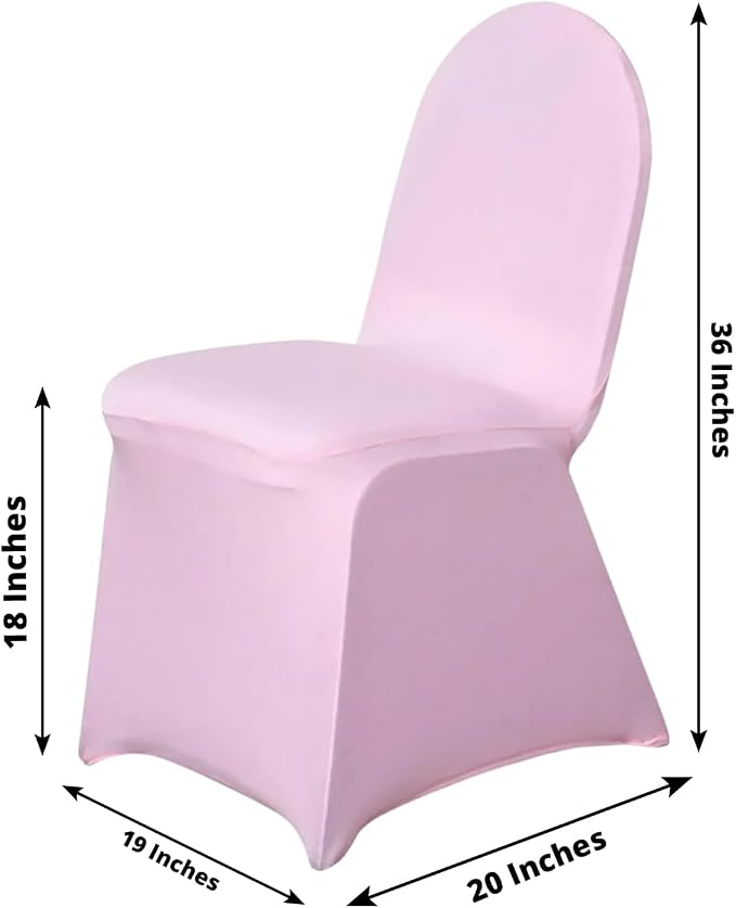 Efavormart 20 PCS Pink Premium Spandex Stretch Banquet Chair Covers for Dining Chairs Party Wedding Outdoor Events Slip Covers W/Foot Pockets Washable - Image 6