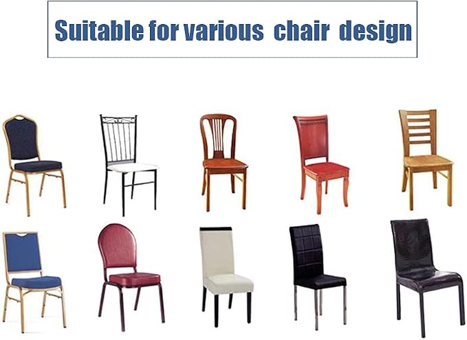 Dining Room Chair Covers with Skirt Stretch Red Wine High Back Chair Cover Ruffle Elegant Seersucker Chair Cover Washable Furniture Protector for Dining Room Ceremony Party Set of 4(Red Wine, 4pc) - Image 6