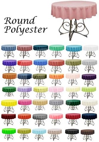 Round 72-Inch Polyester Tablecloth - Available in Over 45 Colors, Ideal for Restaurants and Versatile Event Overlays Choose from Classic White, Elegant Black, and More! (Avocado) - Image 3