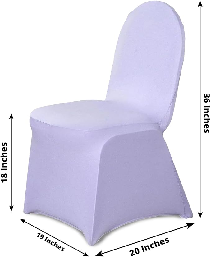 Efavormart 20 PCS Lavender Premium Spandex Stretch Banquet Chair Covers for Dining Chairs Party Wedding Outdoor Events Slip Covers W/Foot Pockets Washable - Image 7