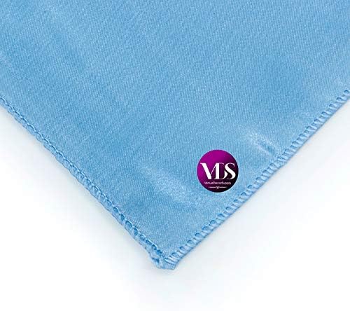 VDS - 150 Pieces | Satin Napkins 20 x 20 Inch Square | Kitchen & Dinner Table Napkins Cloths Handkerchief for Restaurant Bistro Wedding Christmas Birthday Party Dinner Decoration (Baby Blue) - Image 5