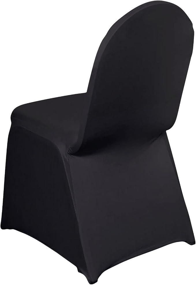 Efavormart 100 PCS Black Premium Spandex Stretch Banquet Chair Covers for Dining Chairs Party Wedding Outdoor Events Slip Covers W/Foot Pockets Washable - Image 9