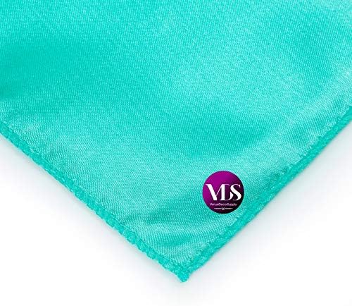 VDS - 150 Pieces | Satin Napkins 12 x 12 Inch Square | Kitchen & Dinner Table Napkins Cloths Handkerchief for Restaurant Bistro Wedding Christmas Birthday Party Dinner Decoration (Mint) - Image 5