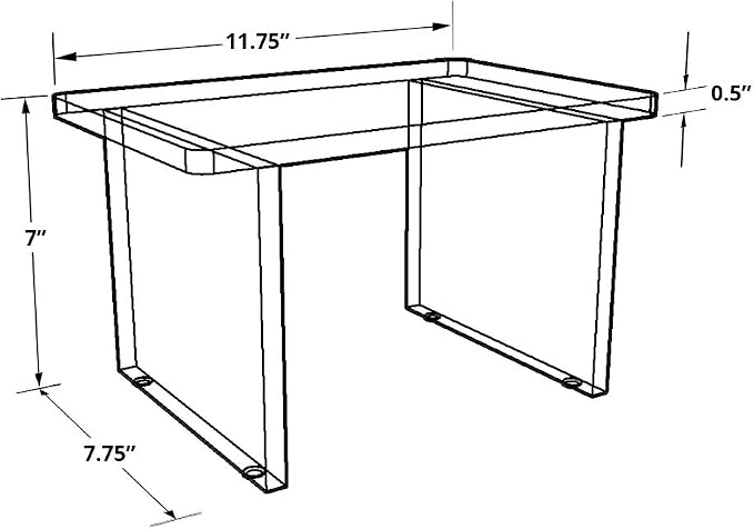 Azar Displays 515367 11.75"W x 7"H 1/2" Acrylic Deluxe Riser Display - Image 2