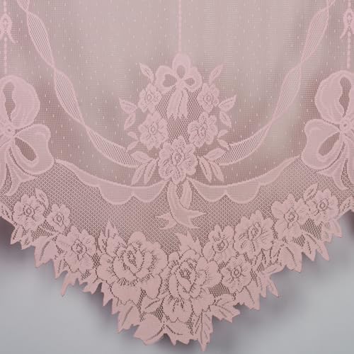Romantic Garland Lace Window Treatments, Victorian Rose, Set of 5 - Image 4