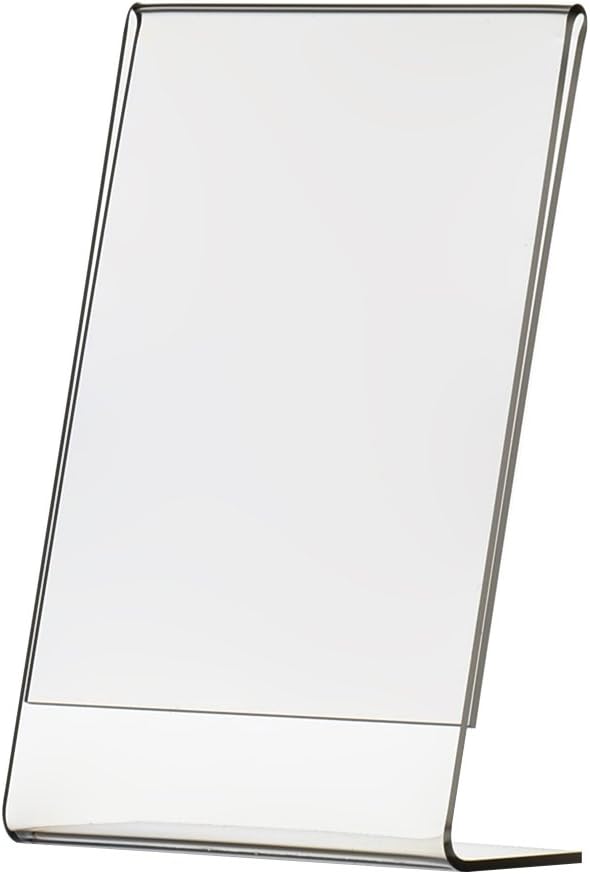 Marketing Holders Table Tent Sign Holder 4" x 6" Side Loading Advertisement Literature Small Flyer Frame Printed Material Display Countertop Clear Acrylic - Image 5
