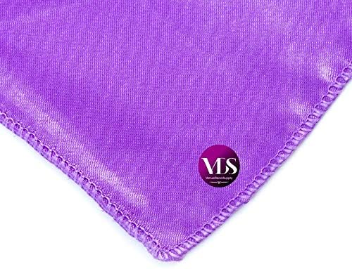 VDS - 75 Pieces | Satin Napkins 12 x 12 Inch Square | Kitchen & Dinner Table Napkins Cloths Handkerchief for Restaurant Bistro Wedding Christmas Birthday Party Dinner Decoration (Lavender) - Image 5