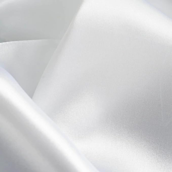 Balsa Circle 25 White Satin Elegant Chair Cover Bows Sashes Wedding Banquet Decorations Party Supplies Engagement Events Reception - Image 6