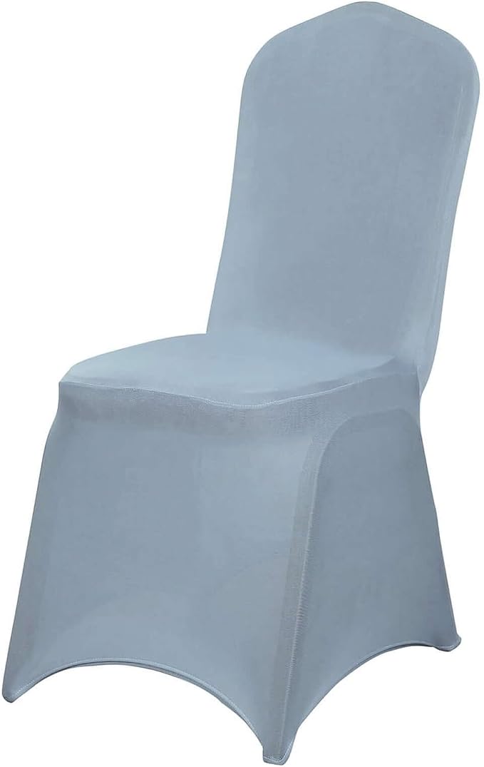 Efavormart 20 PCS Dusty Blue Stretchy Spandex Fitted Banquet Chair Covers for Party Dining Chairs Wedding Banquet Outdoor Event Catering Slip Covers - Image 9