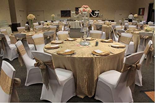 Obstal 10 PCS Satin Chair Sashes Bows for Wedding Reception- Universal Chair Cover Back Tie Supplies for Banquet, Party, Hotel Event Decorations - Image 9