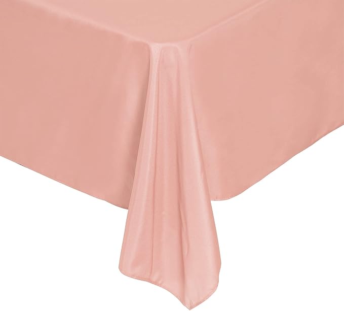 Cupuamon Rectangle Tablecloth 90x156 inch Washable Polyester Fabric Table Cloth for Wedding Party Dining Banquet Decoration(90x156, Dusty Pink) - Image 7