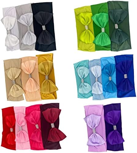 6 PCS Bows Stretch Chair Sashes, for Wedding Party Chair Cover Decoration, Spandex Stretch Chairs Bands (Pack of 6 Champagne - Image 5