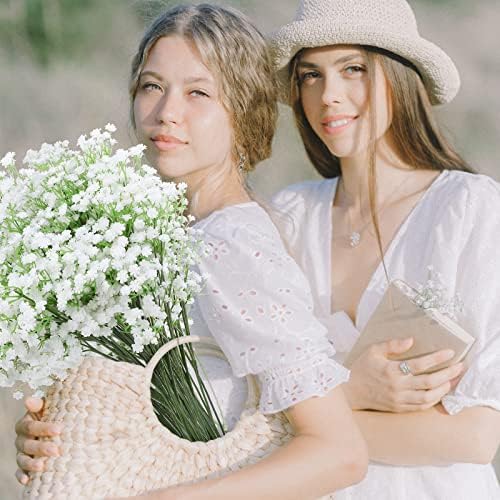 Janinka 30 Pcs Baby Breath Artificial Flowers Bulk Artificial Baby Breath Gypsophila Flower 20.8 Inch Faux Gypsophila Bouquet Fake Floral Greenery for Wedding Party Decor (White) - Image 6