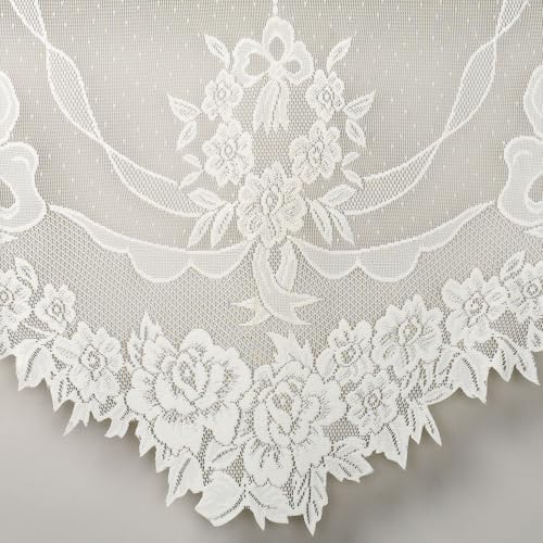 Romantic Garland Lace Window Treatments, Ivory, Set of 5 - Image 4