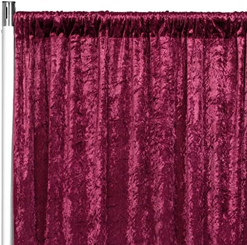 CVL 1 Pc, Velvet 10Ft H X 52" W Drape/Backdrop Curtain Panel - Burgundy for Wedding, Tradeshows, Showrooms, Birthday Parties, Theaters Decor by CVL