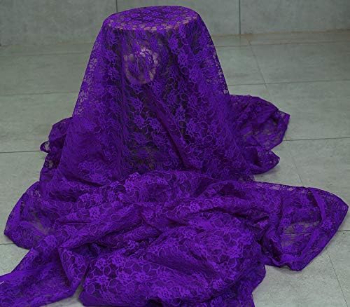 VDS Pack of 15 Floral Lace Table Runners Centerpiece Cloth Linen for Wedding Bithday Graduation Engagement Ceremony Events Party Banquets Table Decoration (12x108 inch) (Purple) - Image 5