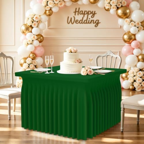 Smiry Spandex Elastic Fitted Table Cloth Skirt for 4FT Square Table - Image 6