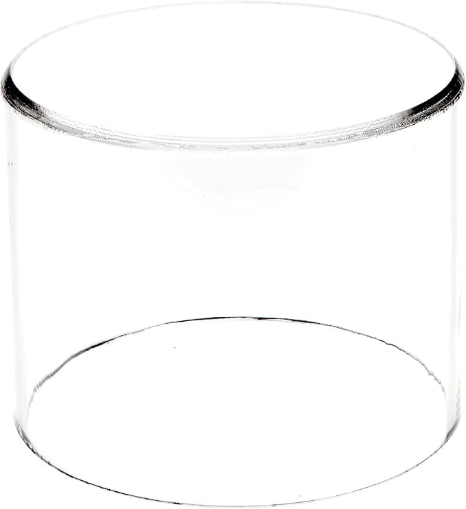 Plymor 4" H x 5" D Clear Acrylic Round Cylinder Display Riser | Hollow underneath by Plymor