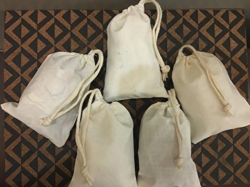 12"x20" COTTON SINGLE DRAWSTRING MUSLIN BAGS (Natural Color) - Image 4