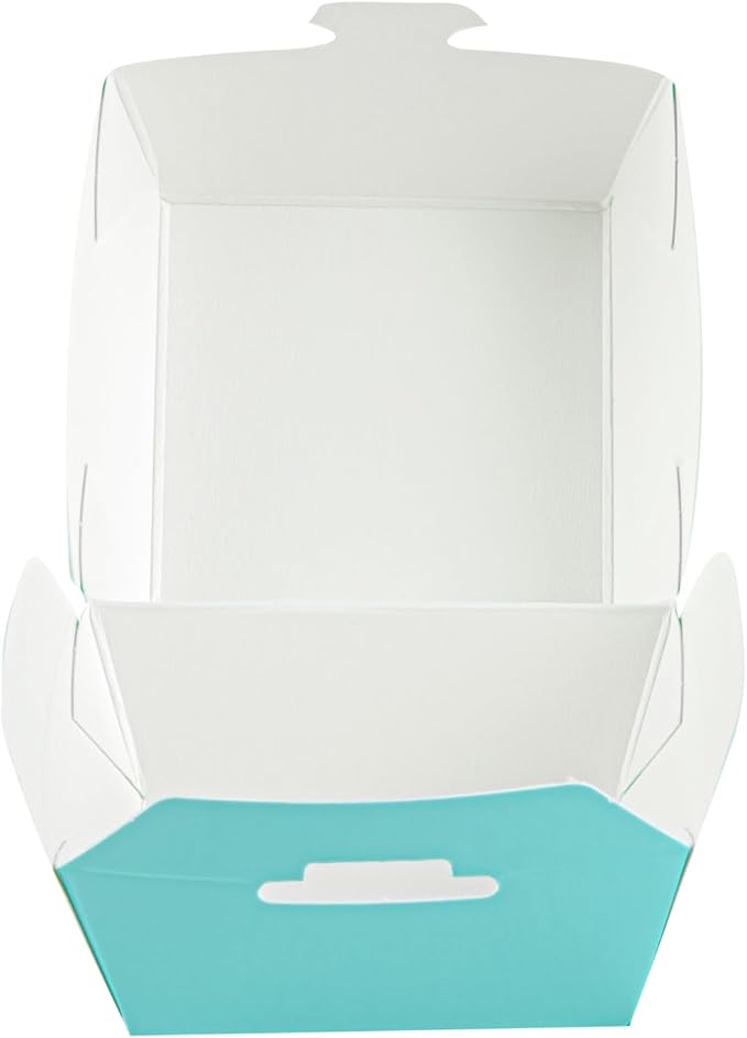 Restaurantware 2.5 x 2.5 x 2 Inch Mini Burger Boxes 100 Clamshell Food Containers - Hinged Lid Disposable Turquoise Paper Take Out Boxes Serve Sliders Or Finger Foods - Image 11