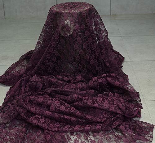 VDS Pack of 20 Floral Lace Table Runners Centerpiece Cloth Linen for Wedding Bithday Graduation Engagement Ceremony Events Party Banquets Table Decoration (12x108 inch) (Plum) - Image 5
