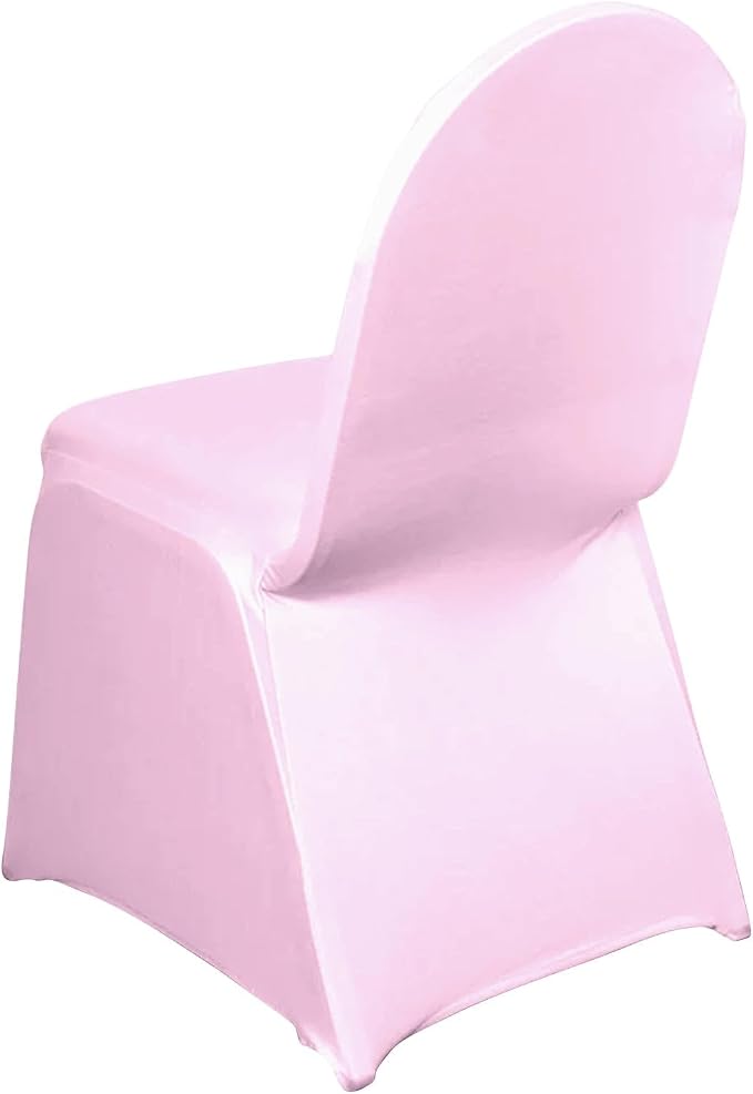 Efavormart 50 PCS Pink Stretchy Spandex Fitted Banquet Chair Covers for Party Dining Chairs Wedding Banquet Outdoor Event Catering Slip Covers - Image 9