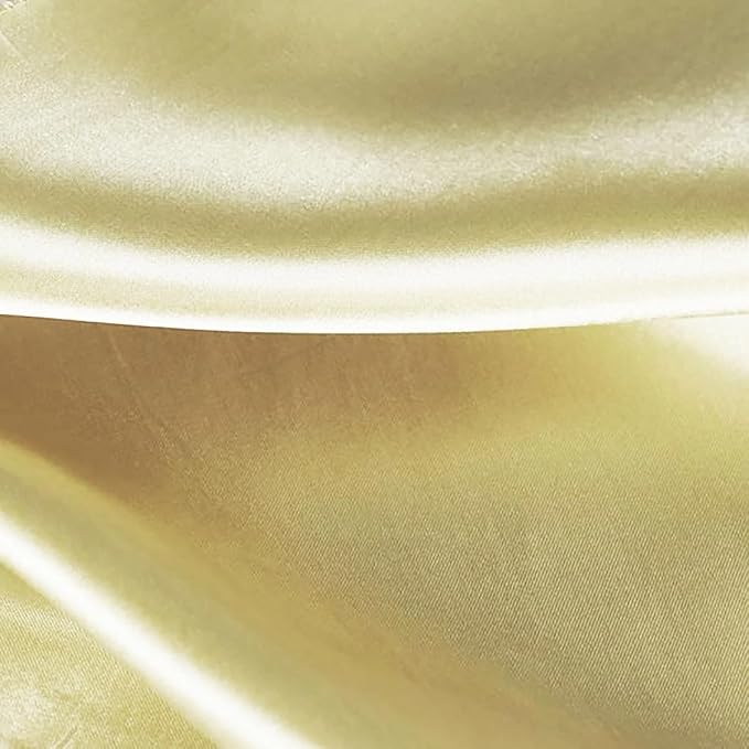 25 Champagne Satin Elegant Chair Cover Bows Sashes Wedding Banquet Decorations Party Supplies Engagement Events Reception - Image 7