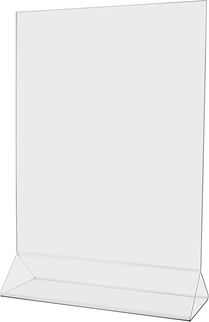 Marketing Holders 6 Pack Acrylic Sign Holder for 11" x 14" Signs Clear Top Load Double Sided Countertop Display for Hours of Operation Advertisements and Info Sheets in Offices and Stores - Image 8