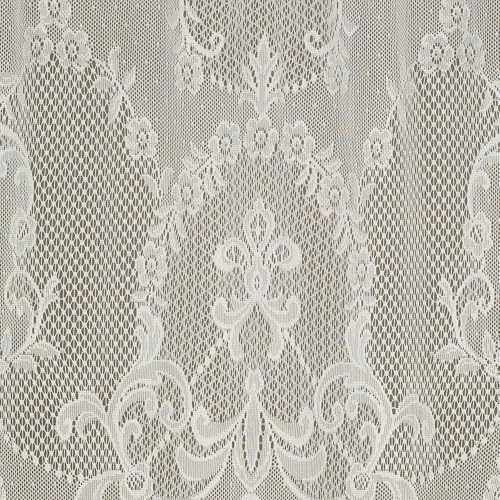 Touch of Class Queen's Lace Fringed Window Treatment, Ivory, 5-pc Set - Image 4