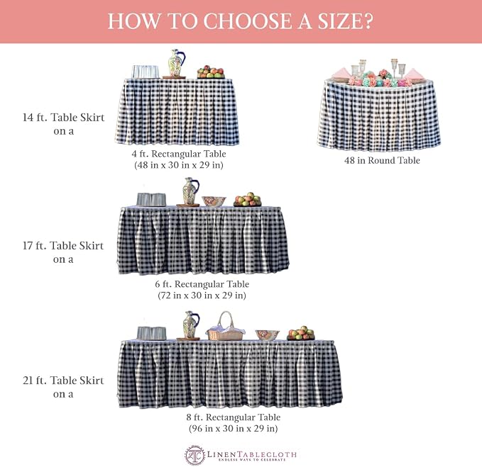 LTC LINENS Royal Blue Table Skirt – 17 Ft Pleated Polyester Table Skirting for 6 Ft Rectangular or 60 Inch Round Tables – Event, Conference, Graduation, Party Decor – Includes 17 Skirt Clips - Image 7