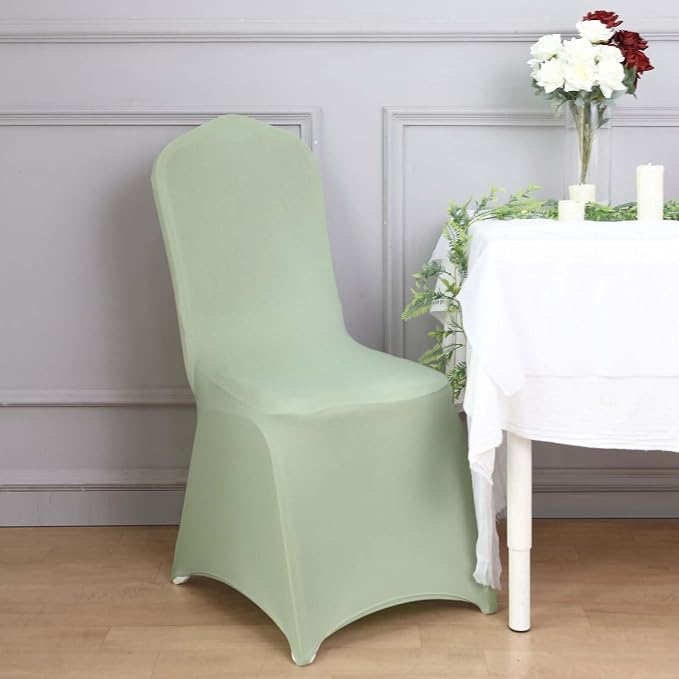 Tableclothsfactory Sage Green Stretchy Spandex Fitted Banquet Chair Cover Dinning Event Slipcover for Wedding Party Banquet Catering - Image 9
