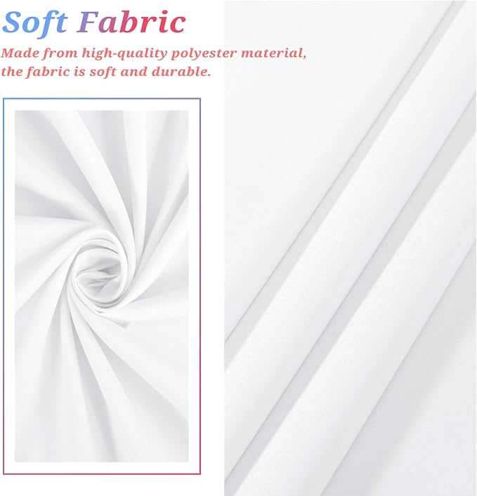 Teruntrue 12 Packs White Round Tablecloths 90 inch Round Table Cloth, Washable Polyester Fabric for Wedding Parties Banquet Holiday Dinner Table Decorative, White - Image 9