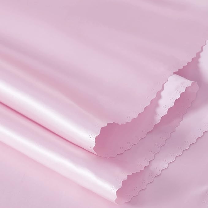 Horbaunal 4 Pack Light Pink Satin Tablecloth 60 x 102 Inches Rectangle Satin Table Cover Bright Silk Table Cloth Smooth Table Decoration for Wedding Party Banquet