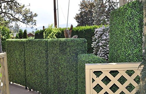 e-Joy 12 Piece Artificial Topiary Hedge Plant Privacy Fence Screen Greenery Panels Suitable for Both Outdoor or Indoor, Garden or Backyard and Home Decorations, Boxwood 20'' L x 20'' H - Image 6