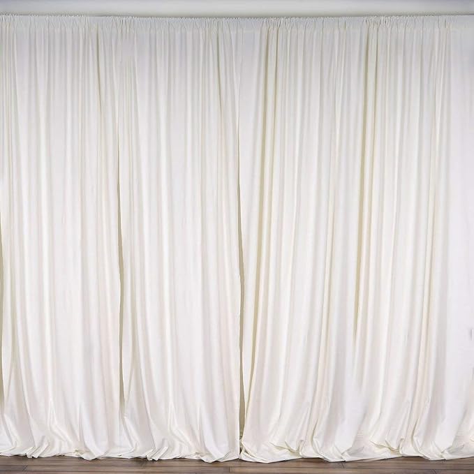 Zen Creative Designs Solid Poplin Curtain Backdrop Panel 58" Wide/Home Window Decor/Photo Studio Backdrop Panel 58" Wide (Ivory, 96" Tall) - Image 2
