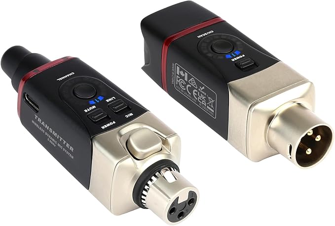 Xvive U35 Wireless Microphone System 5.8GHz Wireless XLR Transmitter and Receiver for Dynamic Microphone, Audio Mixer, PA System, Channel Scan Mode